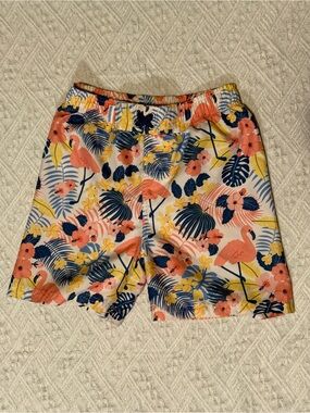RuggedButts Boys Flamingo Swim Trunks Size 5